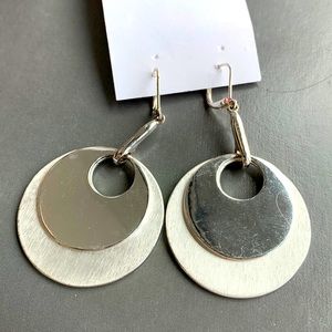 Nine West Silver Toned Dangle Earrings